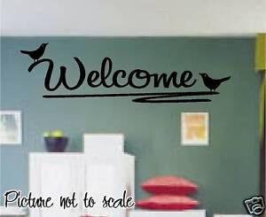 WELCOME BIRDS ON A BRANCH wall decal PERFECT HOME DECOR in Home & Garden, Home Decor, Decals, Stickers & Vinyl Art | eBay