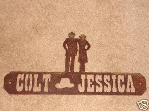 Personalized Home Decor on Western Wall Plaque Cowboy Sign Personalized Home Decor   Ebay