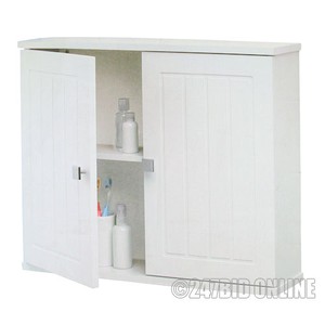 Bathroom Shelving Units on Mounted Tongue   Groove Bathroom Cabinet 2 Shelf Storage Unit   Ebay