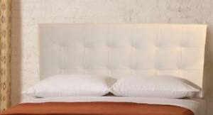 Wall Mounted Full Size White Leather Headboard for Bed. Free shipping!