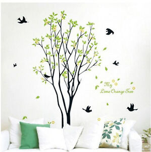 Wall Mural Decor Vinyl Sticker Tree and Bird Bedroom Living Room 60 