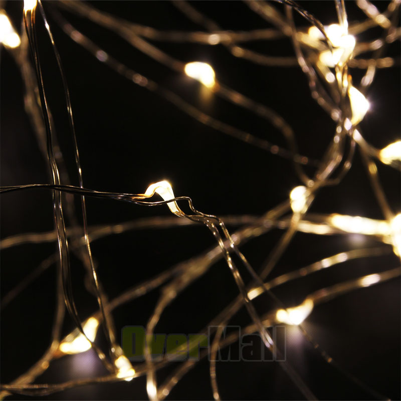 Warm White 10M 100LED LED Copper Wire LED String Fairy Lights Lamp 12V