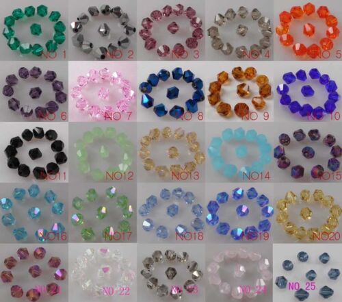 Wholesale 300p-5000pcs 4mm Bicone Flicker glass crystal spacer bead U Pick color in Jewelry & Watches, Loose Beads, Crystal | eBay