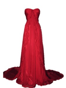 ... Red-Carpet-Style-Ruffled-Edge-Formal-Evening-Gown-Prom-Dress-Red-UK-14