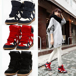  Fitness Shoes on Heel Platform Ankle Boots High Top Athletic Shoes Sneakers   Ebay