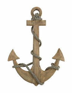 Wooden Wall  on Wood Anchor Nautical Wall Decor With Natural Look   Ebay