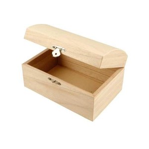 Wooden Treasure Chest Storage Box 16cm Decorate/Paint Wood Craft 