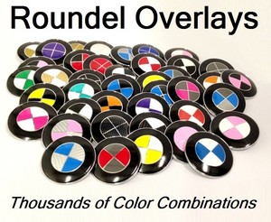 Bmw emblem overlay sticker decal #3