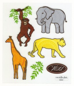 Zoo Animal Stickers for Scrapbooks