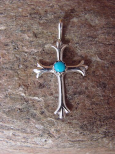 Zuni Indian Sterling Silver & Turquoise Cross Pendant! Native American in Jewelry & Watches, Ethnic, Regional & Tribal, Native American | eBay