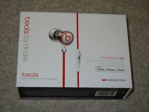 iBeats Headphones Buds Beats by Dr Dre Monster w/ Mic Control Talk  WHITE CHROME