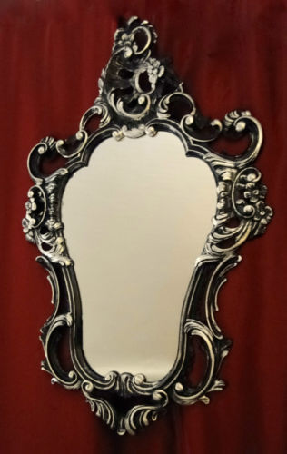 rococo-specchio-50x76-a-parete-specchio-ANTICO-BAROCCO-Nero-Argento
