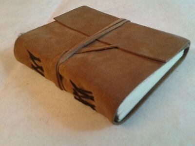 vintage handmade real leather journal MADE BY : LEATHER ART UDAIPUR in Books, Accessories, Blank Diaries & Journals | eBay