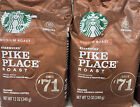 Starbucks Medium Roast Ground Coffee Pike Place  Blend 100% Arabica 12 oz. 2PACK
