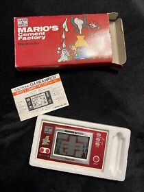 1983 Nintendo Game & Watch Mario's Cement Factory Authentic Handheld Works Great