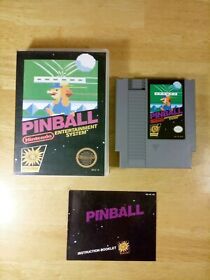 Pinball NES con estuche y manual Nintendo etiqueta negra