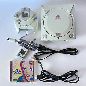 SEGA Dreamcast Console HKT-3000 Controller VMU & Space Channel 5 Set DC Japan JP