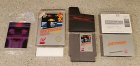 Metroid Nintendo NES Hang Tab Complete CIB Five 5 Screw w/ Box Poster Manual Lot