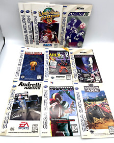 Lot of 10 Manuals and Cover Art for SEGA Saturn - No Cases or Games