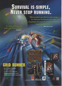 Grid Runner Print Ad/Poster Art Playstation PS1 Sega Saturn