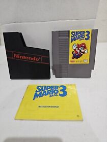 Super Mario Bros. 3 (Nintendo NES) CARTRIDGE & MANUAL RARE TESTED AND WORKING! 