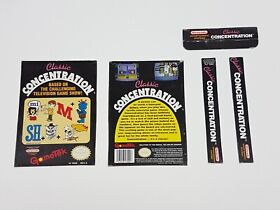 Classic Concentration Nintendo NES Rental Cut Box ONLY *DAMAGED