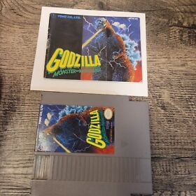 Godzilla:Monster of Monsters Nintendo System NES Authentic w/Instruction Booklet