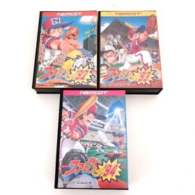 Famista92 Famista93 Famista94 Famicom FC Soft Bundled Sale 3 Pieces Set Retro