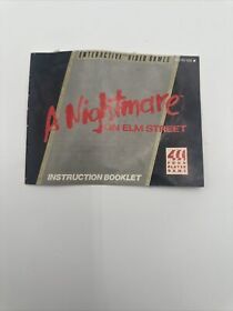 NES A Nightmare on Elm Street Manual Only Free Shipping!!
