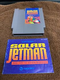 Solar Jetman NES authentic cleaned Hunt For The Golden Warpship With Manual
