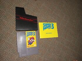 Super Mario Bros 3 Nintendo NES Game Cartridge, Manual, Sleeve (Tested)