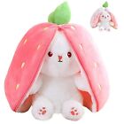 Easter Bunny Toys Strawberry Rabbit Plush Toy Reversible Bunny Stuffed Toys A...