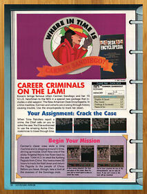 1991 Where in Time is Carmen Sandiego? NES SNES Print Ad/Poster Video Game Art