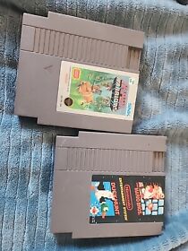 LOT OF TWO (2) NES GAMES Ikari Warriors And Mario Bros And Duck Hunt