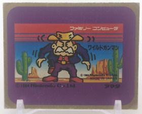 Wild Gunman #43 Family Computer Card Menko Amada Famicom Konami 1985 Japan A2