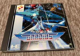 PC Engine GRADIUS Shooter Video game software with package Japanese ver. USED