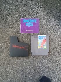 Snake Rattle N Roll (NES) Cartridge And Instruction Manual