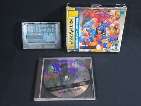 Sega Saturn X-men vs street fighter Japan 4mb ram cartridge set SS Capcom game