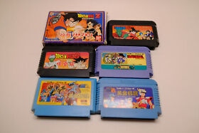 Dragon Ball Z Saint Seiya 6 Games set lot Famicom Japan *US Seller* *Works*