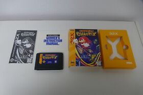 Knuckles' Chaotix Sega Genesis 32X Complete w/ Manual & Warranty Card