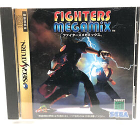 Fighters Megamix W/Spine + Reg Card Sega Saturn SS Japan NTSC-J