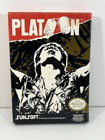Platoon NES CIB Complete Nintendo Game Sleeve Styrofoam Manual Box Authentic