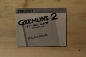 Gremlins 2 NOE - istruzioni sciolte per gioco Nintendo NES PAL-B