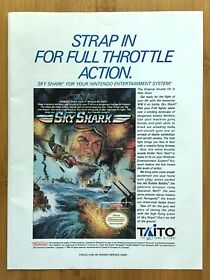 Sky Shark NES Nintendo 1989 Vintage Print Ad/Poster WWII P-40 Fighter Plane Art