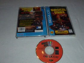 BOXED SEGA CD VIDEO GAME SURGICAL STRIKE COMPLETE W CASE & MANUAL 