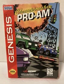Championship Pro-Am (Sega Genesis, 1992) With Box And Manual Midway