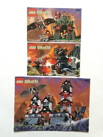Lego Ninja Surprise Fortress Blaze Attack 6093 3051 6045 Instruction Manuals x3
