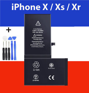 BATTERIE INTERNE NEUVE 0 CYCLE POUR IPHONE  X  XR  XS  11 + Outils + Adhesif