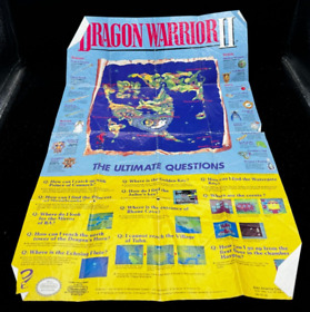 Dragon Warrior II Nintendo NES Insert Poster Ultimate Questions Only Authentic