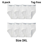 Fruit of the Loom Men's White Briefs UnderWears 6 Pack Sizes S to 3XL, New